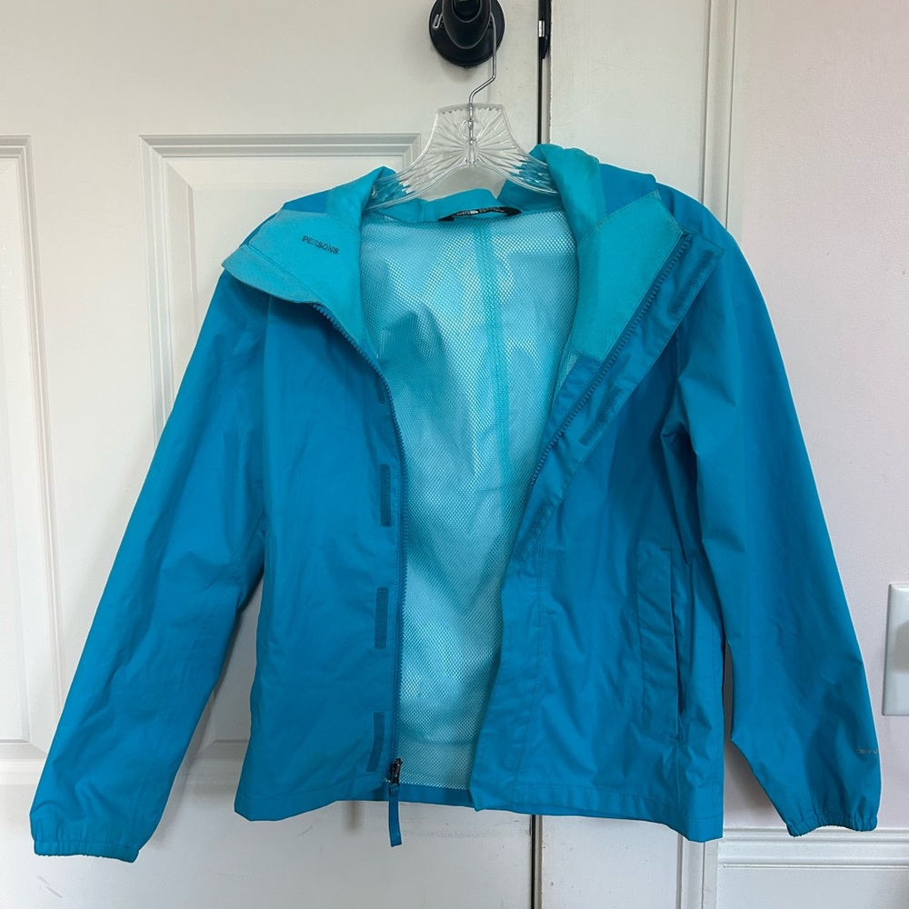North FaceGently Used Blue Raincoat Lightweight Water-Resistant Jacket